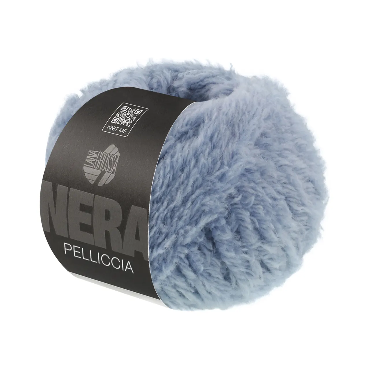 Pelliccia 9 Graublau von Lana Grossa. Pelzeffektgarn aus Baby Alpaka & Merino extrafine