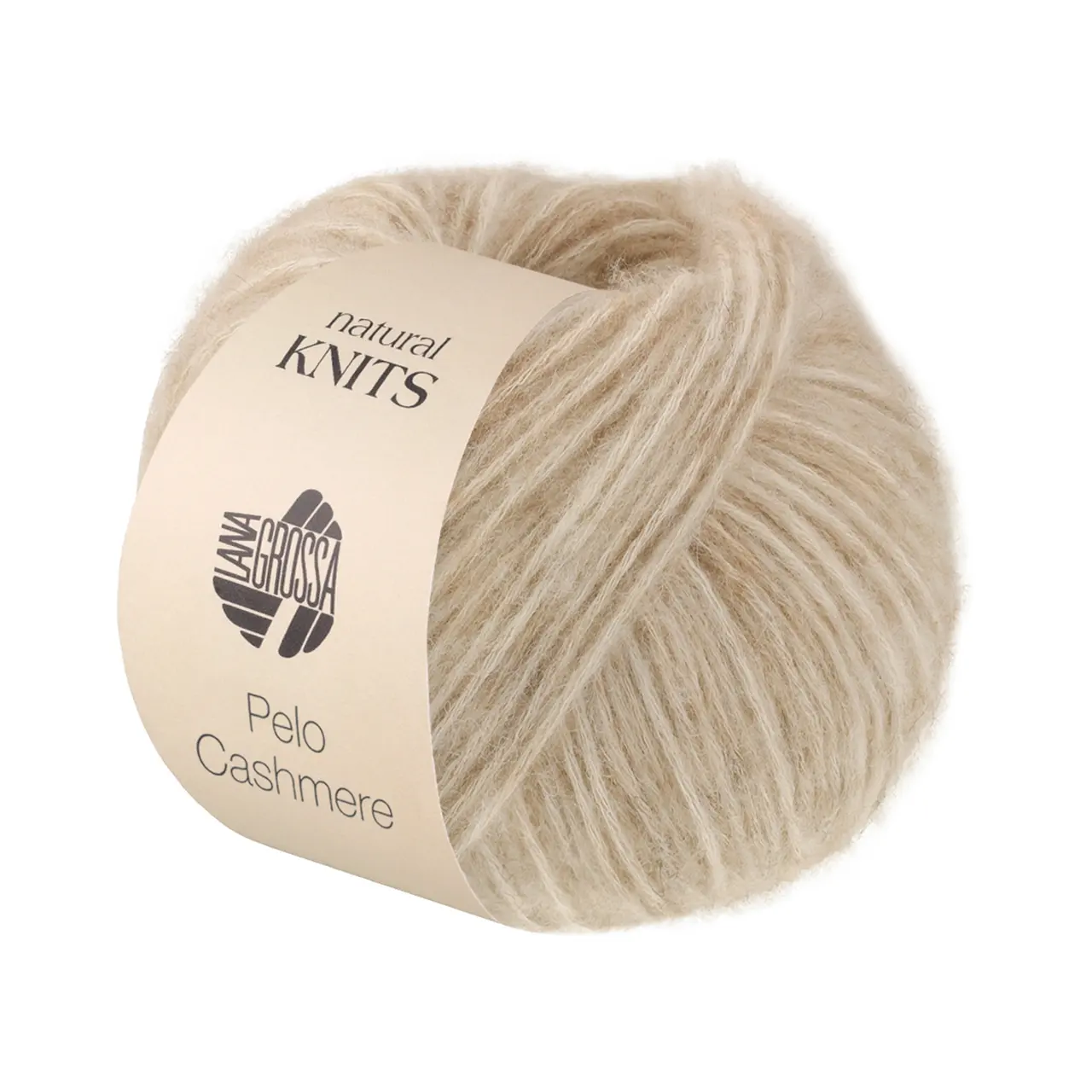 Pelo Cashmere 2 Rohweiß/Beige von Lana Grossa. Flauschige Netzgarnstruktur aus Baumwolle gefüllt mit Cashmere & Baby-Alpakafasern
