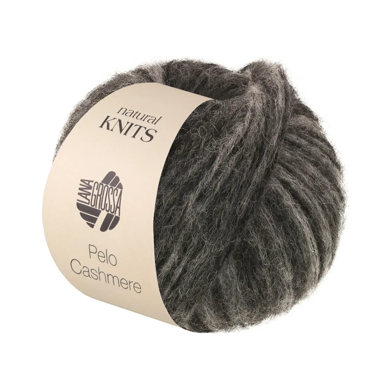 Pelo Cashmere 5 Anthrazit/Schwarz von Lana Grossa. Flauschige Netzgarnstruktur aus Baumwolle gefüllt mit Cashmere & Baby-Alpakafasern