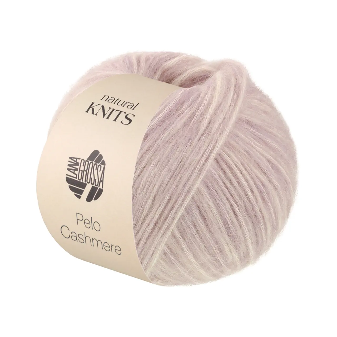 Pelo Cashmere 7 Lila/Rohweiß von Lana Grossa. Flauschige Netzgarnstruktur aus Baumwolle gefüllt mit Cashmere & Baby-Alpakafasern