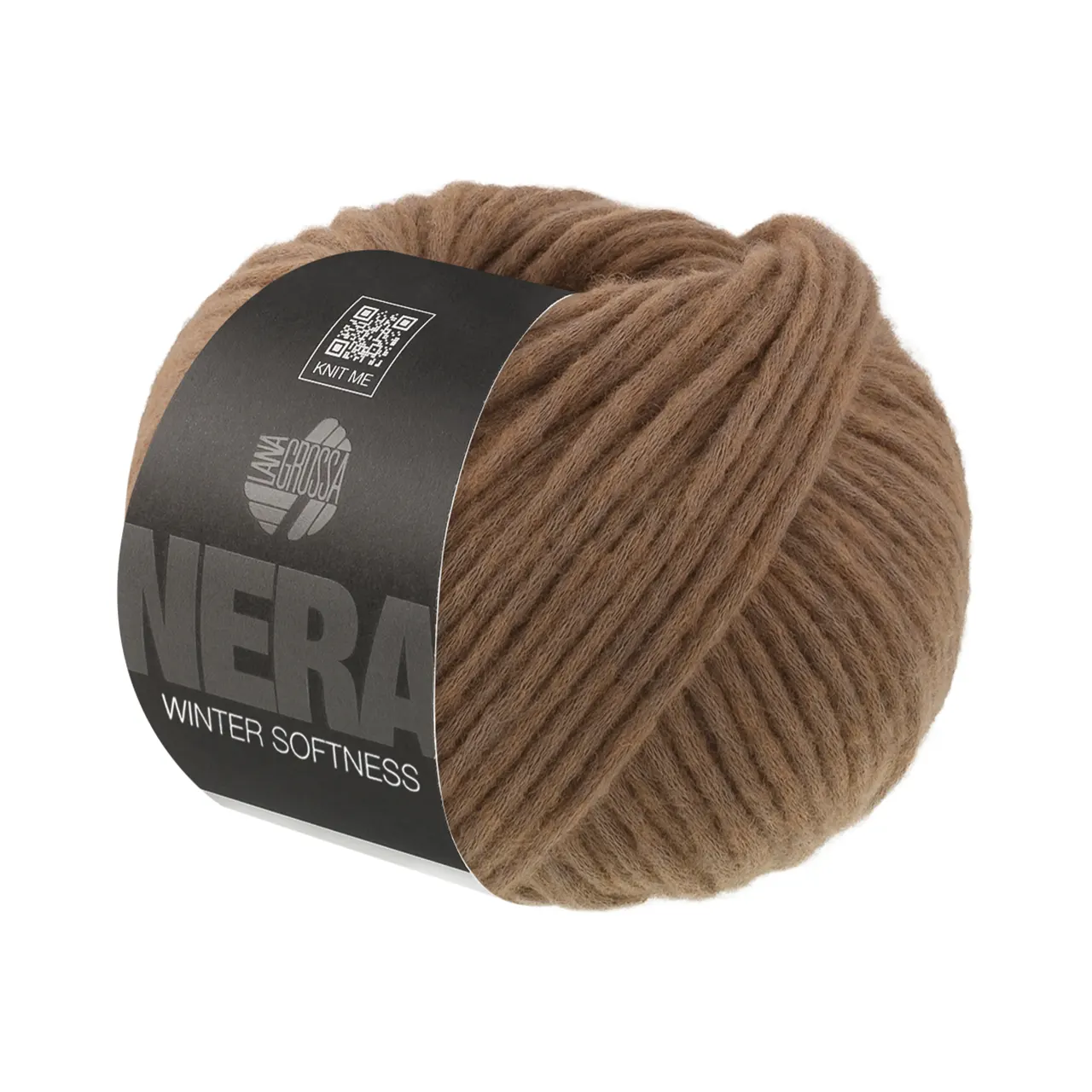 Winter Softness 28 Taupe von Lana Grossa. Zartes Baumwollschlauchgarn voluminös ágefüllt ámit flauschigen Merinofasern