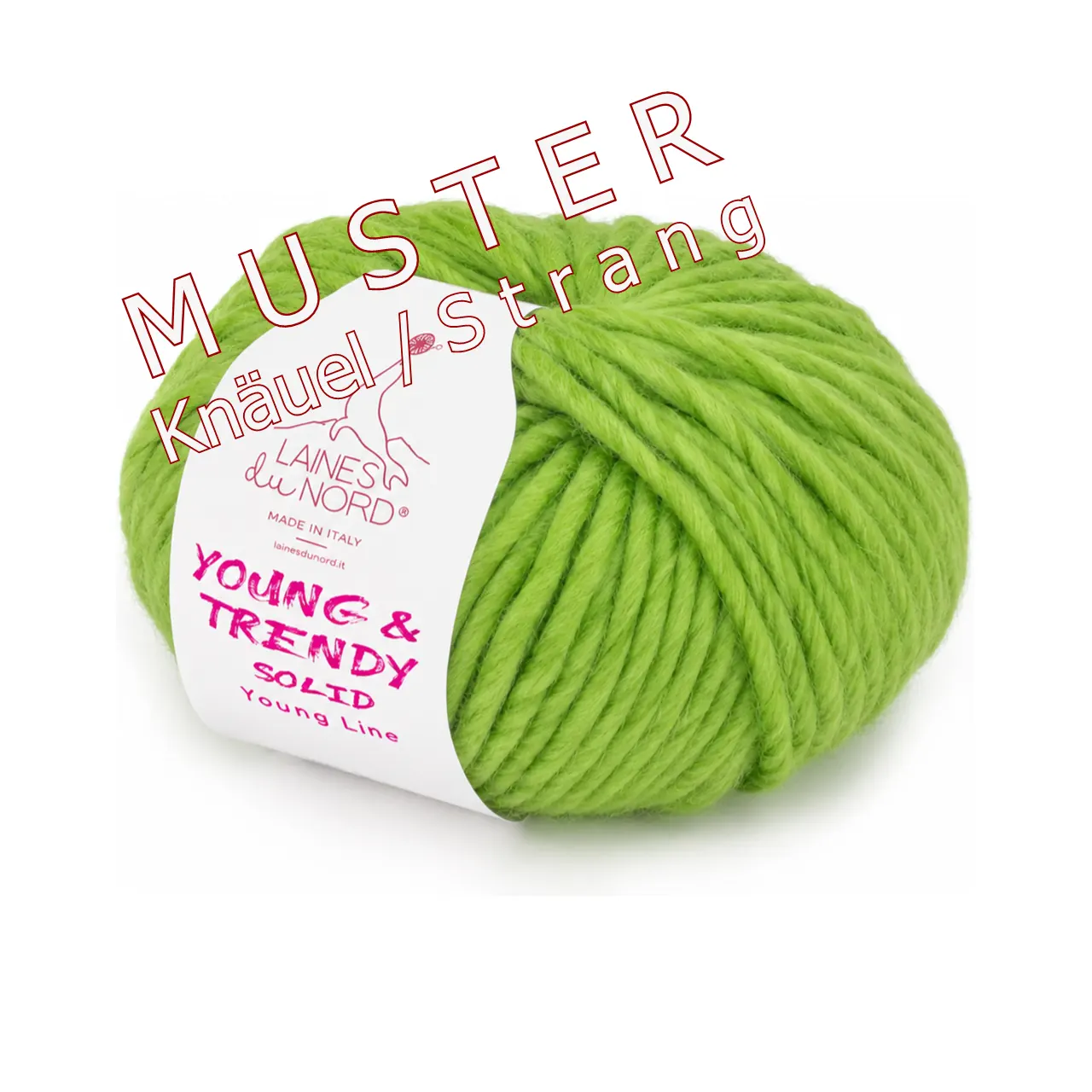 Young & Trendy Solid 211 Rot von Laines Du Nord. Ein Garn aus 100 % mulesingfreier Schurwolle mit intensiven Farben die jedes Strick- oder Häkelmuster hervorheben.