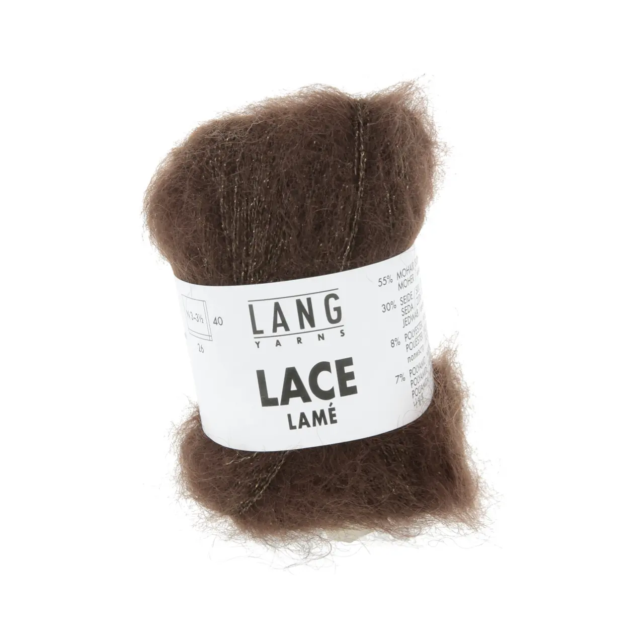 Lace Lamé 67 Schokolade von Lang Yarns. Wir haben uns auf die Suche nach dem feinsten und schönsten Mohair begeben. In Südafrika haben wir die hochwertigste Qualität gefunden. Diese wird bestimmt durch die Feinheit (Durchmesser)