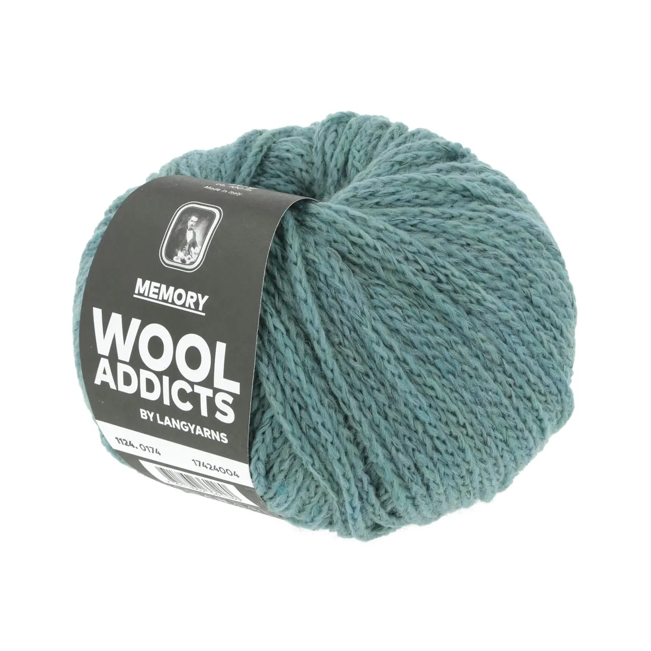 Memory 174 Dusk von Lang Yarns. This yarn makes it even easier to create memories with other knitters and crocheters. The yarn consists of 88% Merino Superfine and is coated with an anti-felt layer that keeps the yarn fibers nicely in place and extra stable.