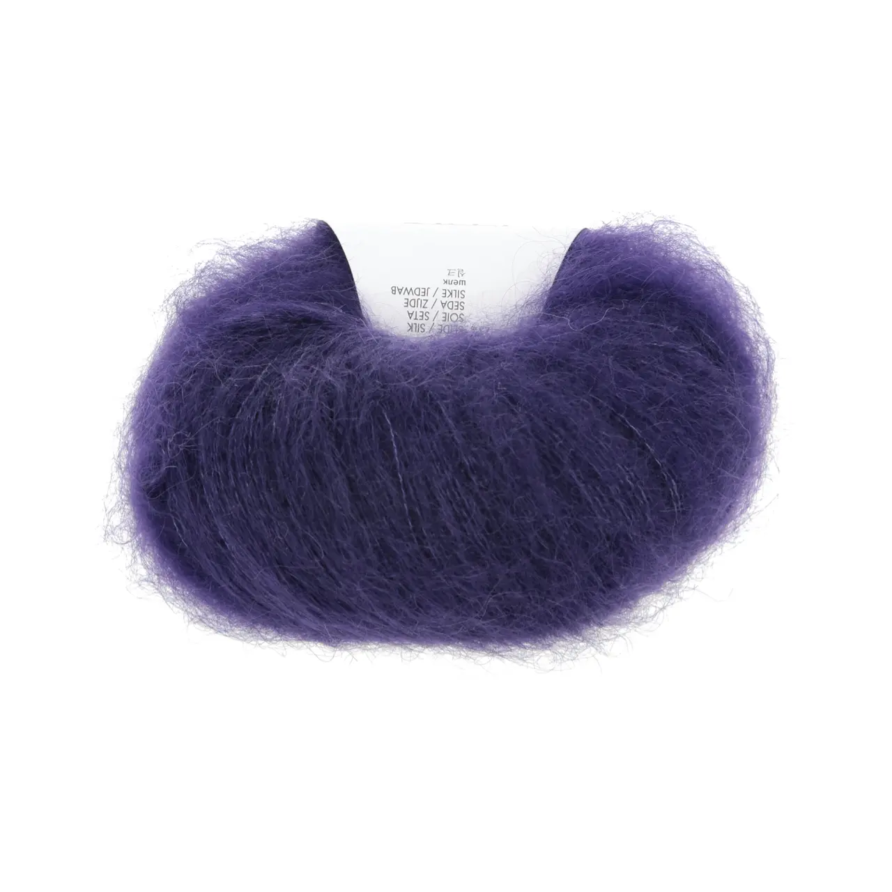 Mohair Luxe 290 Violett Royal von Lang Yarns. Superkid-Mohair gemischt mit Seide - ein federleichtes Garn für modische Accessoires und mehr.