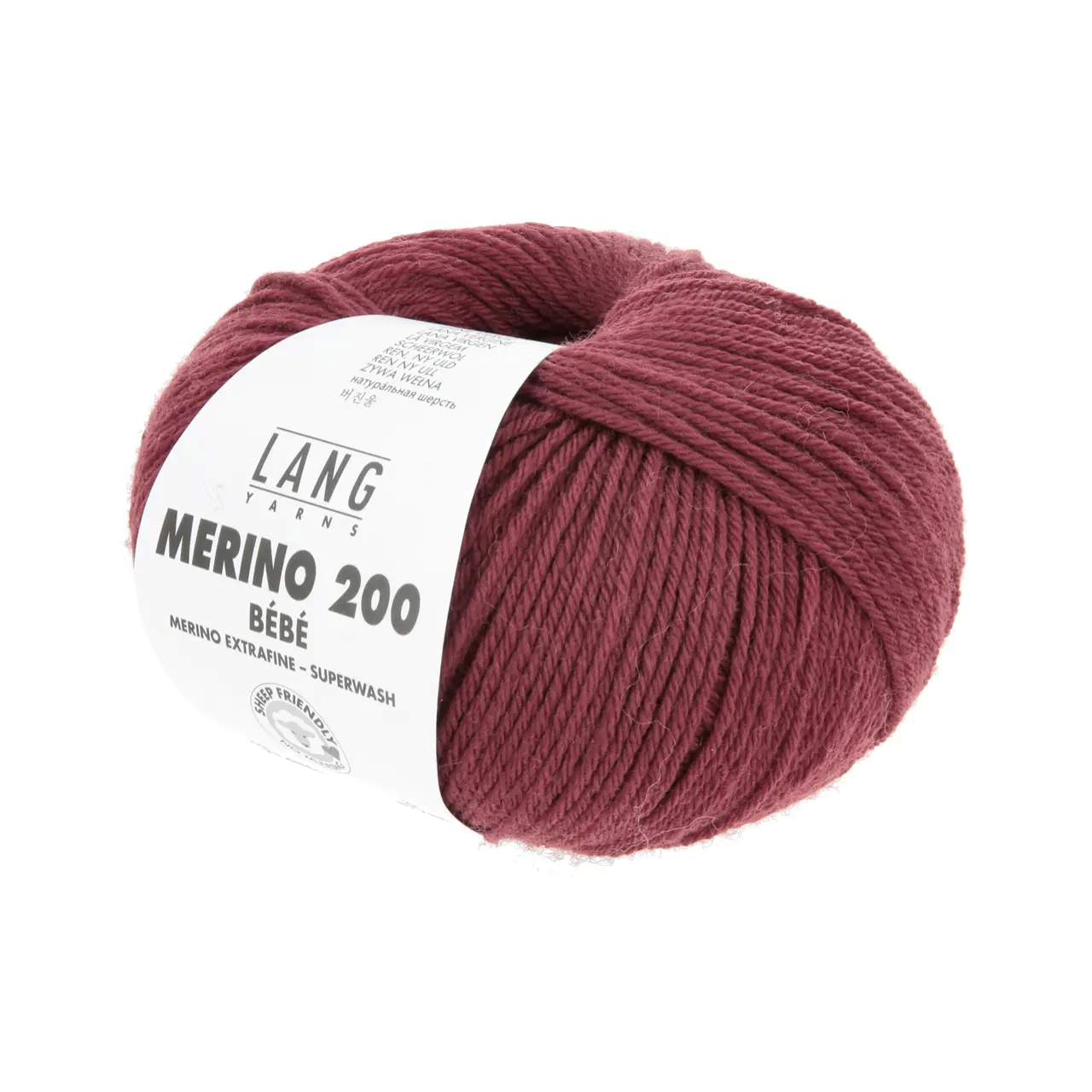 Merino 200 Bebe 361 Dunkelrot von Lang Yarns. Unsere Standard-Merinogarne werden aus feinster australischer Merinowolle gesponnen - selbstverständlich mulesingfrei. Rund 40 % der weltweiten Wolle stammen von Merinoschafen. Ihre Fasern haben eine besonders feine Kräuselung was ein elastisches und zugleich formbeständiges Garn ergibt. Die natürlichen Vorzüge von Schafwolle wie Temperaturausgleich Feuchtigkeitsregulierung und Geruchsneutralität sind bei Merino besonders ausgeprägt.