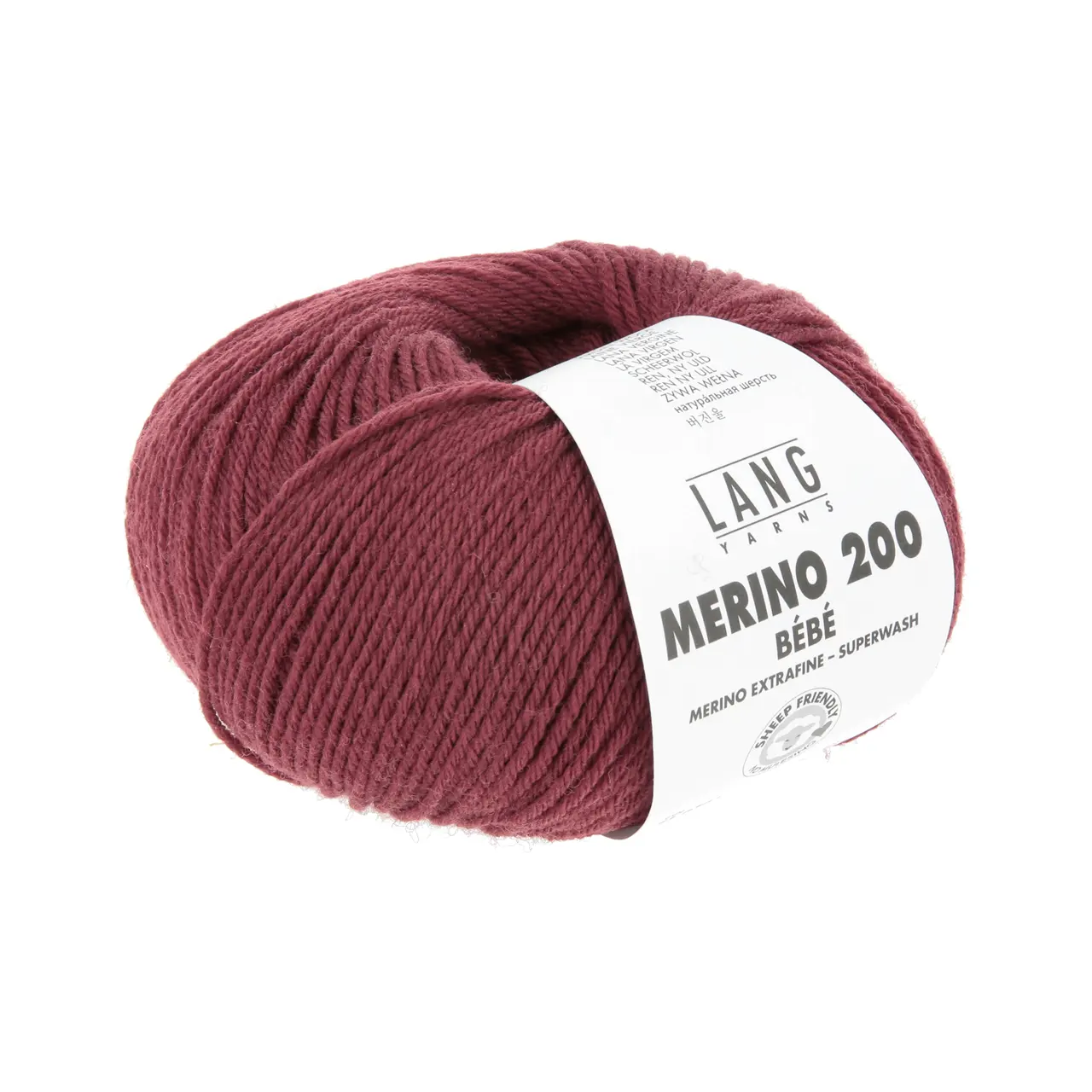 Merino 200 Bebe 361 Dunkelrot von Lang Yarns. Unsere Standard-Merinogarne werden aus feinster australischer Merinowolle gesponnen - selbstverständlich mulesingfrei. Rund 40 % der weltweiten Wolle stammen von Merinoschafen. Ihre Fasern haben eine besonders feine Kräuselung was ein elastisches und zugleich formbeständiges Garn ergibt. Die natürlichen Vorzüge von Schafwolle wie Temperaturausgleich Feuchtigkeitsregulierung und Geruchsneutralität sind bei Merino besonders ausgeprägt.