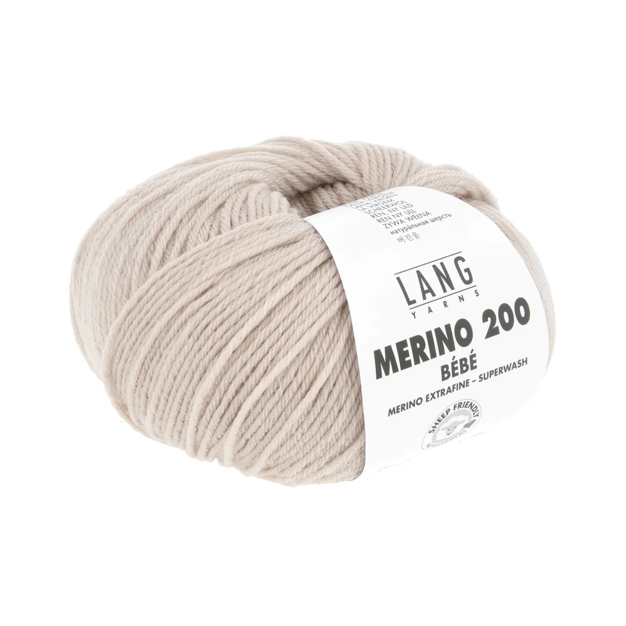 Merino 200 Bebe 426 Sand von Lang Yarns. Unsere Standard-Merinogarne werden aus feinster australischer Merinowolle gesponnen - selbstverständlich mulesingfrei. Rund 40 % der weltweiten Wolle stammen von Merinoschafen. Ihre Fasern haben eine besonders feine Kräuselung was ein elastisches und zugleich formbeständiges Garn ergibt. Die natürlichen Vorzüge von Schafwolle wie Temperaturausgleich Feuchtigkeitsregulierung und Geruchsneutralität sind bei Merino besonders ausgeprägt.