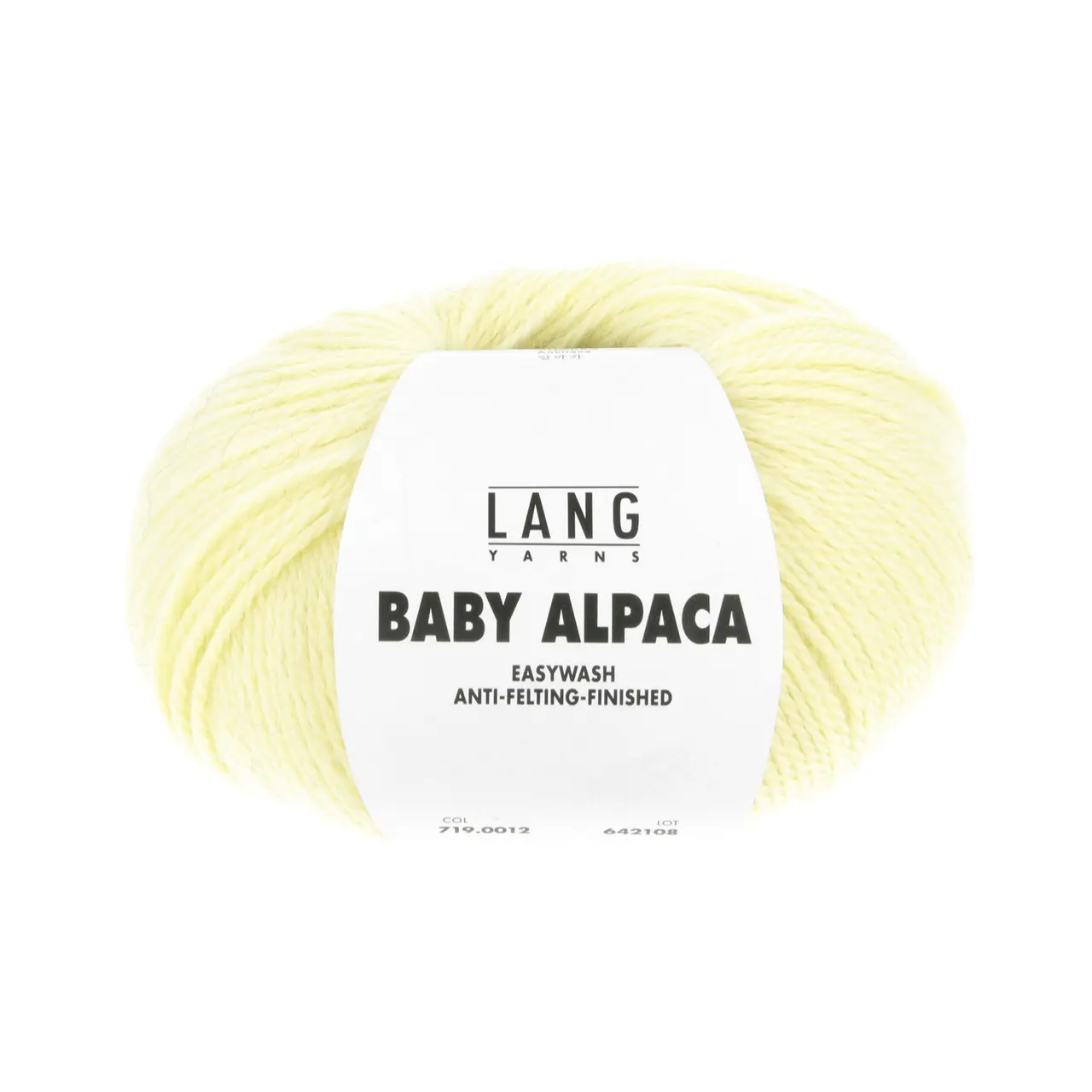 Baby Alpaca 12 Baby Gelb von Lang Yarns. Feinstes Baby Alpaca — eine Traumfaser in ungefärbten Naturmélangetönen und aktuellen Modefarben — der pure Luxus. Easywash ist eine enzymatische Behandlung der Alpakafasern welche komplett auf den Einsatz von umweltschädigenden Chemikalien verzichtet. Easywash ist Bluesign Reach und OEKO-TEX*zertifiziert. * Zertifikatsnummer