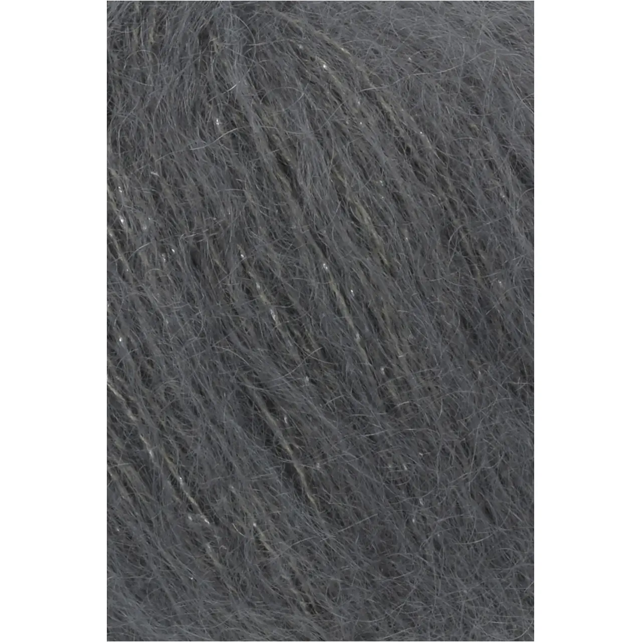 Mohair Luxe Lamé 70 Silber - Anthrazit von Lang Yarns. Superkid-Mohair gemischt mit Seide - ein federleichtes Garn für modische Accessoires und mehr.