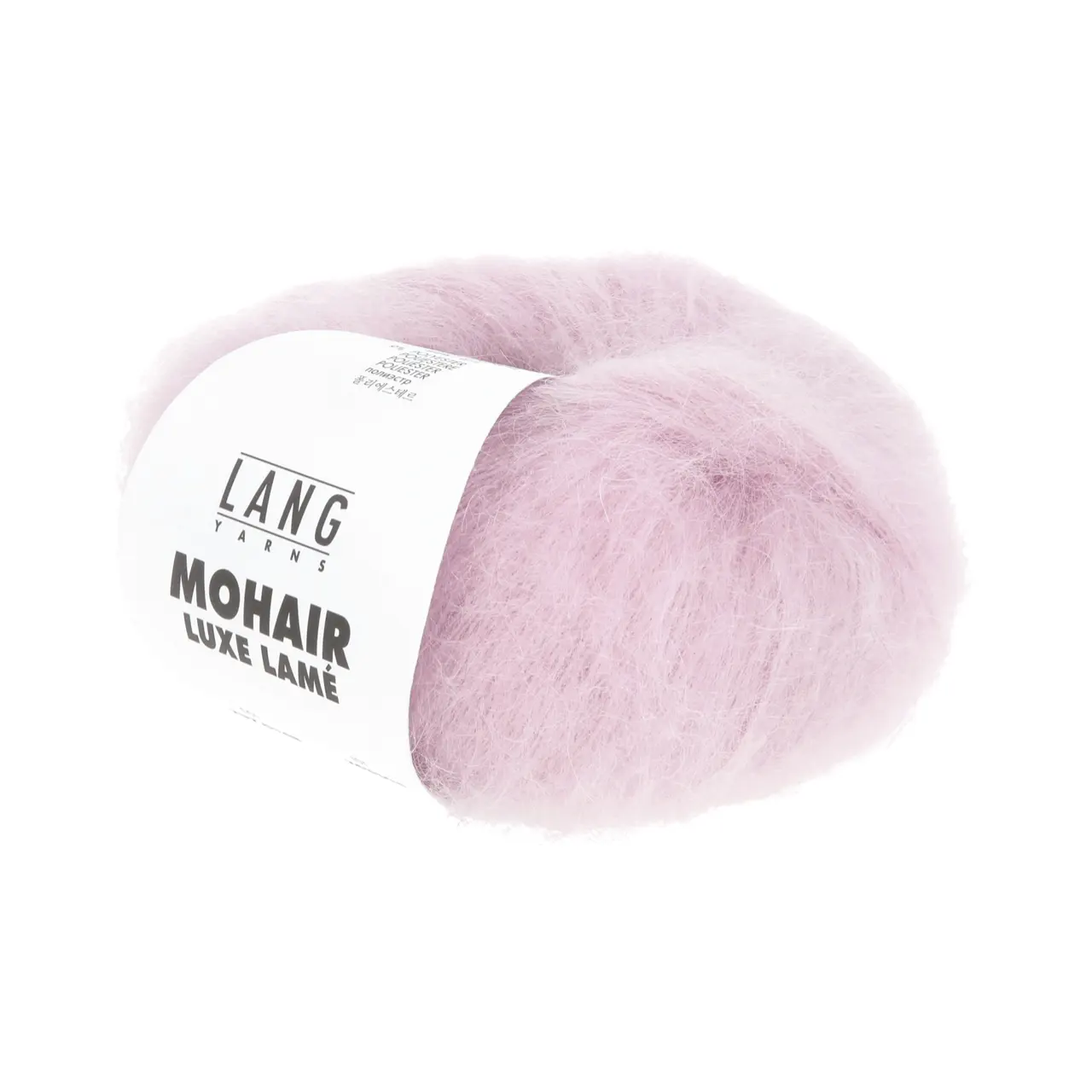 Mohair Luxe Lamé 148 Silber - Altrosa von Lang Yarns. Superkid-Mohair gemischt mit Seide - ein federleichtes Garn für modische Accessoires und mehr.