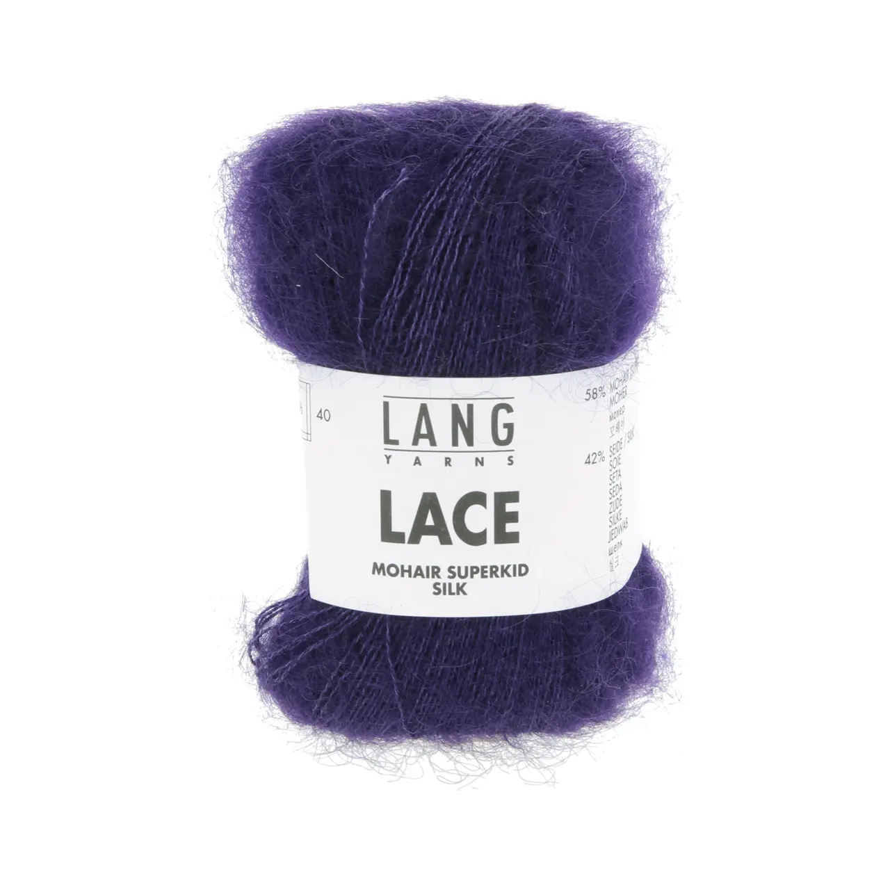 Lace 90 Violett Royal von Lang Yarns. Wir haben uns auf die Suche nach dem feinsten und schönsten Mohair begeben. In Südafrika haben wir die hochwertigste Qualität gefunden. Diese wird bestimmt durch die Feinheit (Durchmesser)