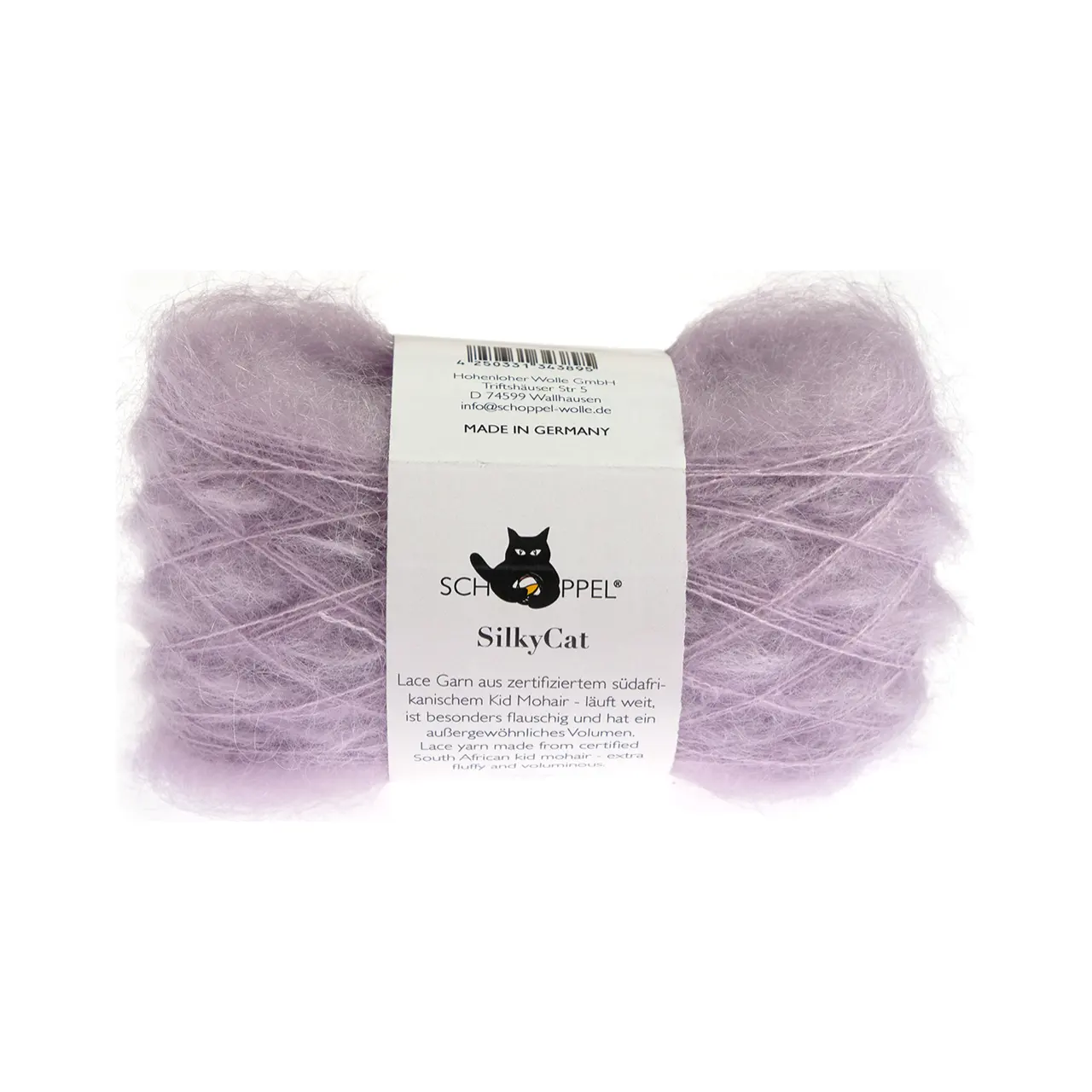 SilkyCat 3446 Blüte von Schoppel. SilkyCat verbindet Seide und Mohair. Es ist ein luxuriöses federleichtes Garn das sich ideal für feine Strickprojekte und als Beilaufgarn eignet. Eigenschaften und Zusammensetzung • Zusammensetzung