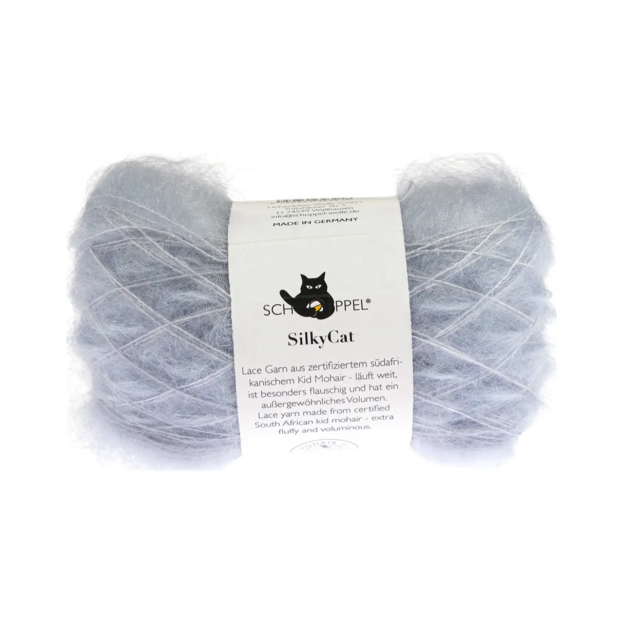 SilkyCat 3936 Ozon von Schoppel. SilkyCat verbindet Seide und Mohair. Es ist ein luxuriöses federleichtes Garn das sich ideal für feine Strickprojekte und als Beilaufgarn eignet. Eigenschaften und Zusammensetzung • Zusammensetzung