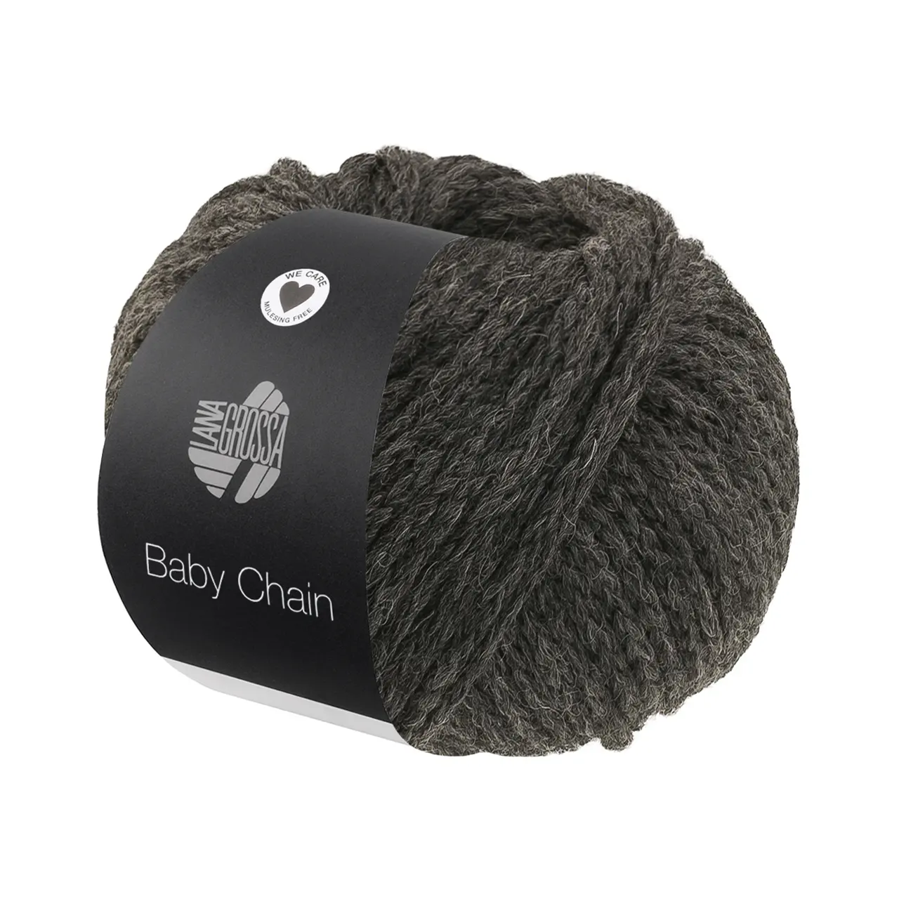 Baby Chain 14 Dunkelgrau von Lana Grossa. Kettengarn aus Merino & Baby Alpaka