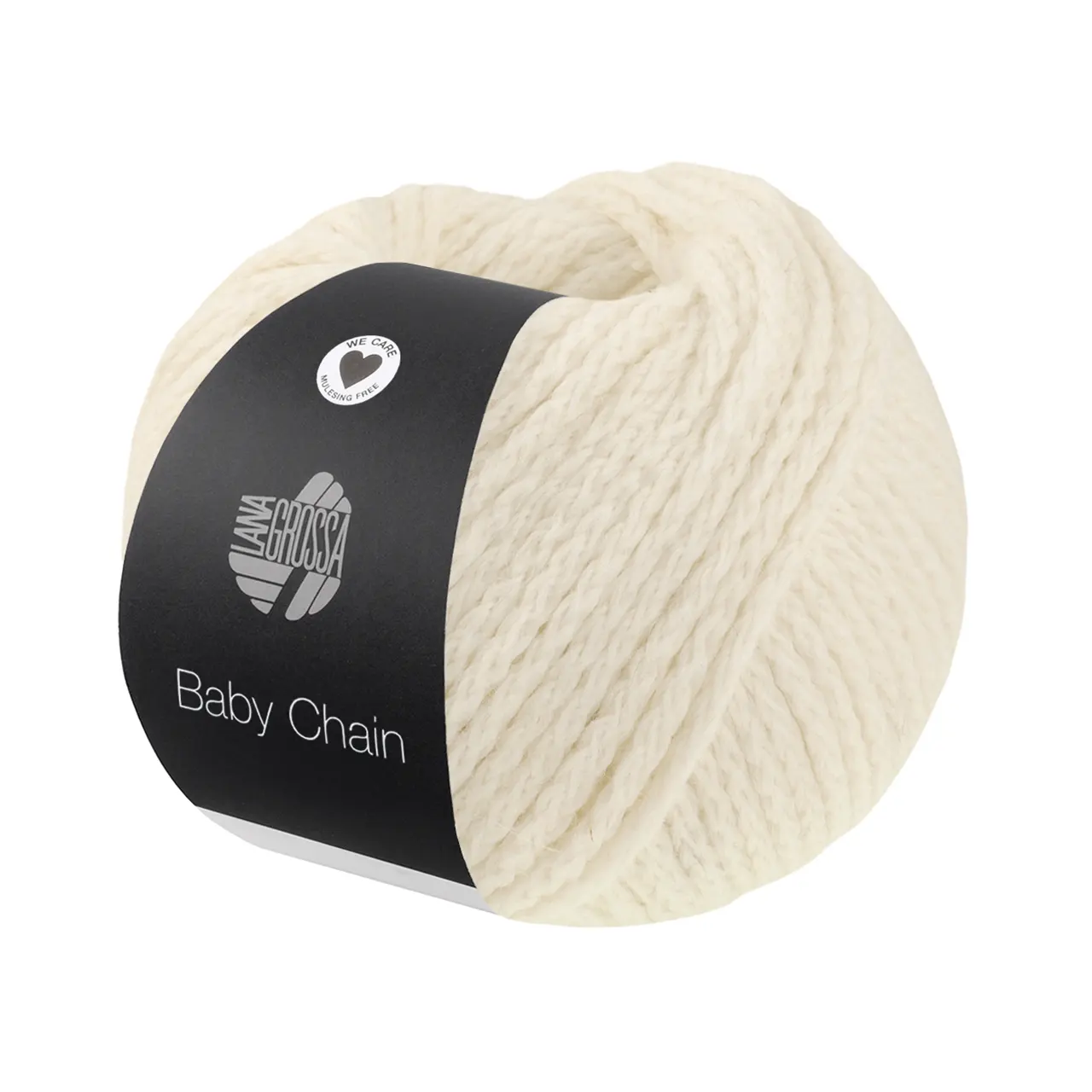 Baby Chain 16 Wollweiß von Lana Grossa. Kettengarn aus Merino & Baby Alpaka
