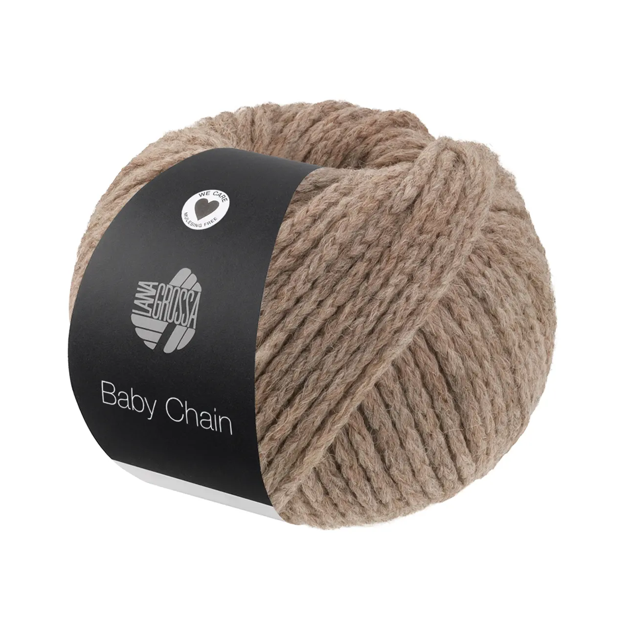 Baby Chain 3 Taupe von Lana Grossa. Kettengarn aus Merino & Baby Alpaka