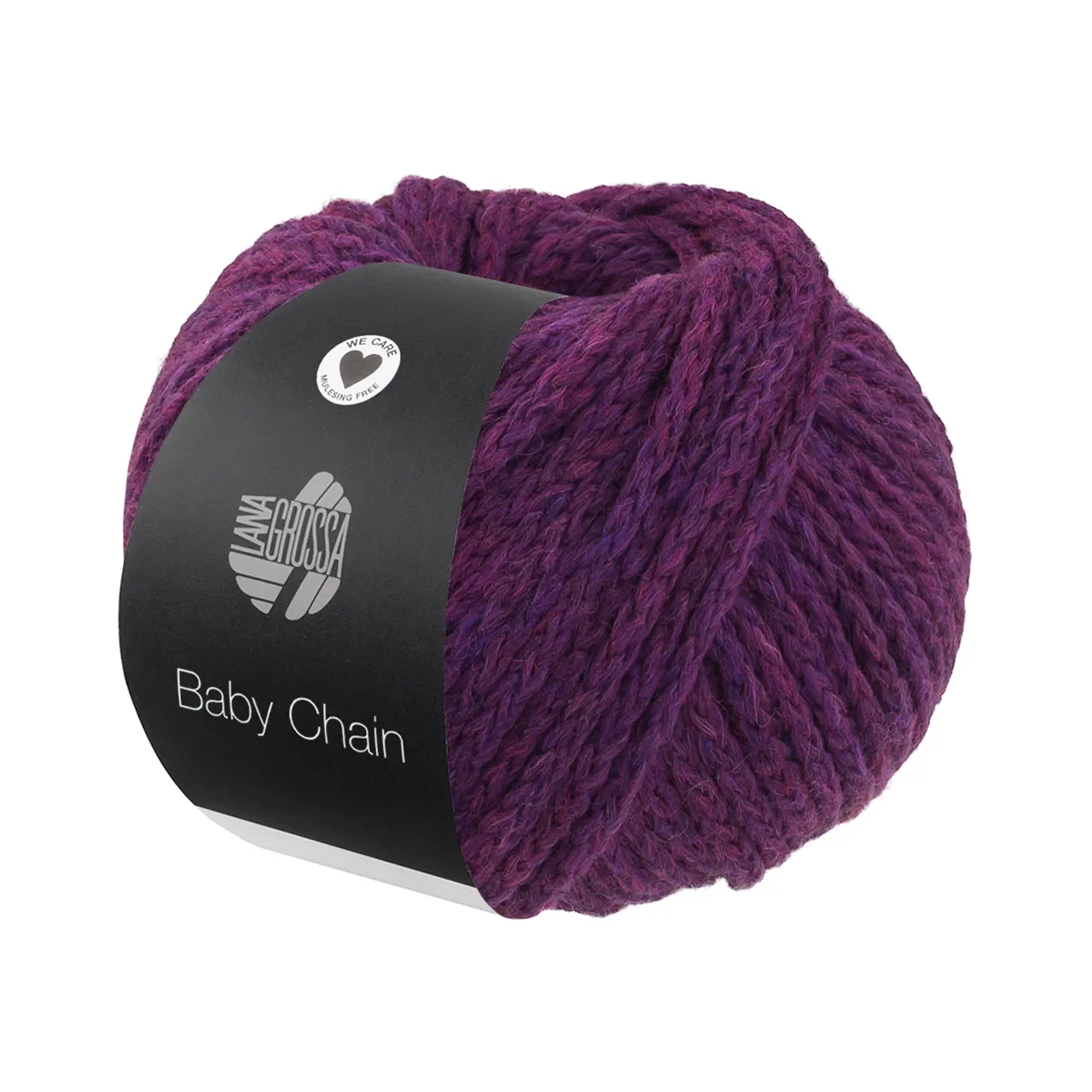 Baby Chain 8 Dunkelviolett von Lana Grossa. Kettengarn aus Merino & Baby Alpaka