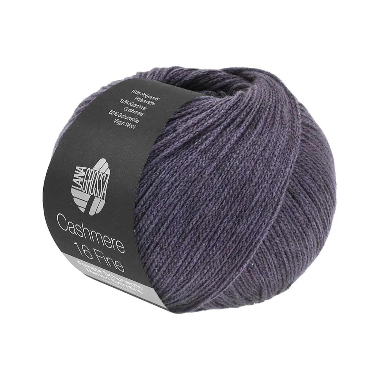 Cashmere 16 Fine 64 Zwetschgenblau von Lana Grossa. Kettengarn aus Kaschmir- und Merinowolle