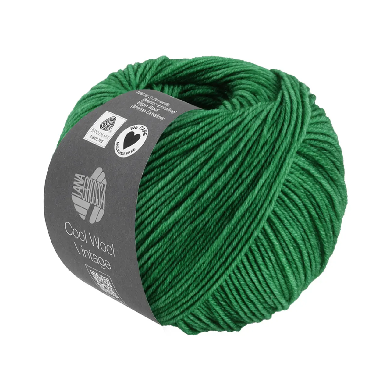Cool Wool Vintage 7380 Patinagrün von Lana Grossa. Merinoklassiker mit Ton-in-Ton Farbeffekt - Für größere einfarbige Projekte empfehlen wir jeweils m