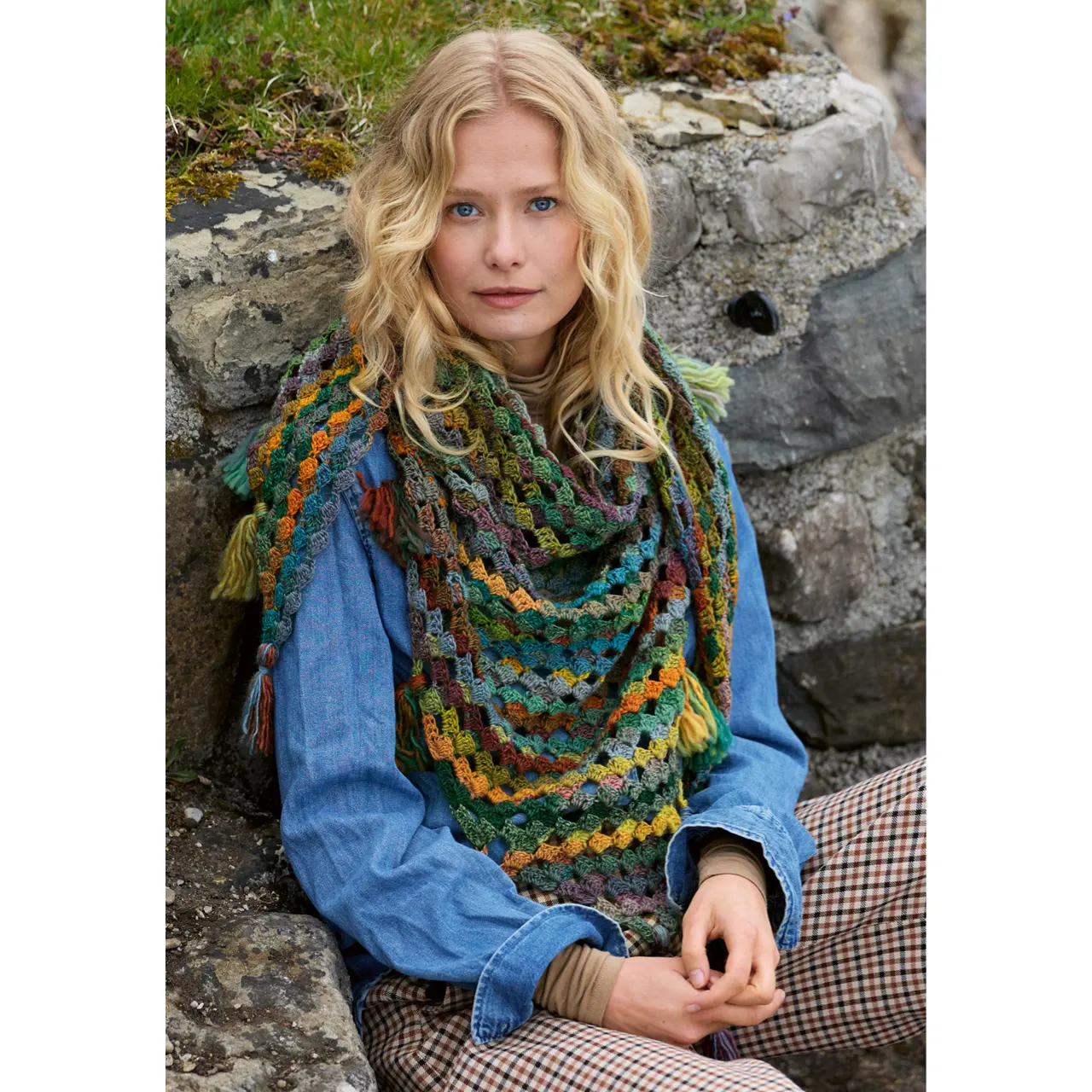 Strickmodell aus Tücher & Co. No. 10 - Dreieckstuch aus Colorissimo