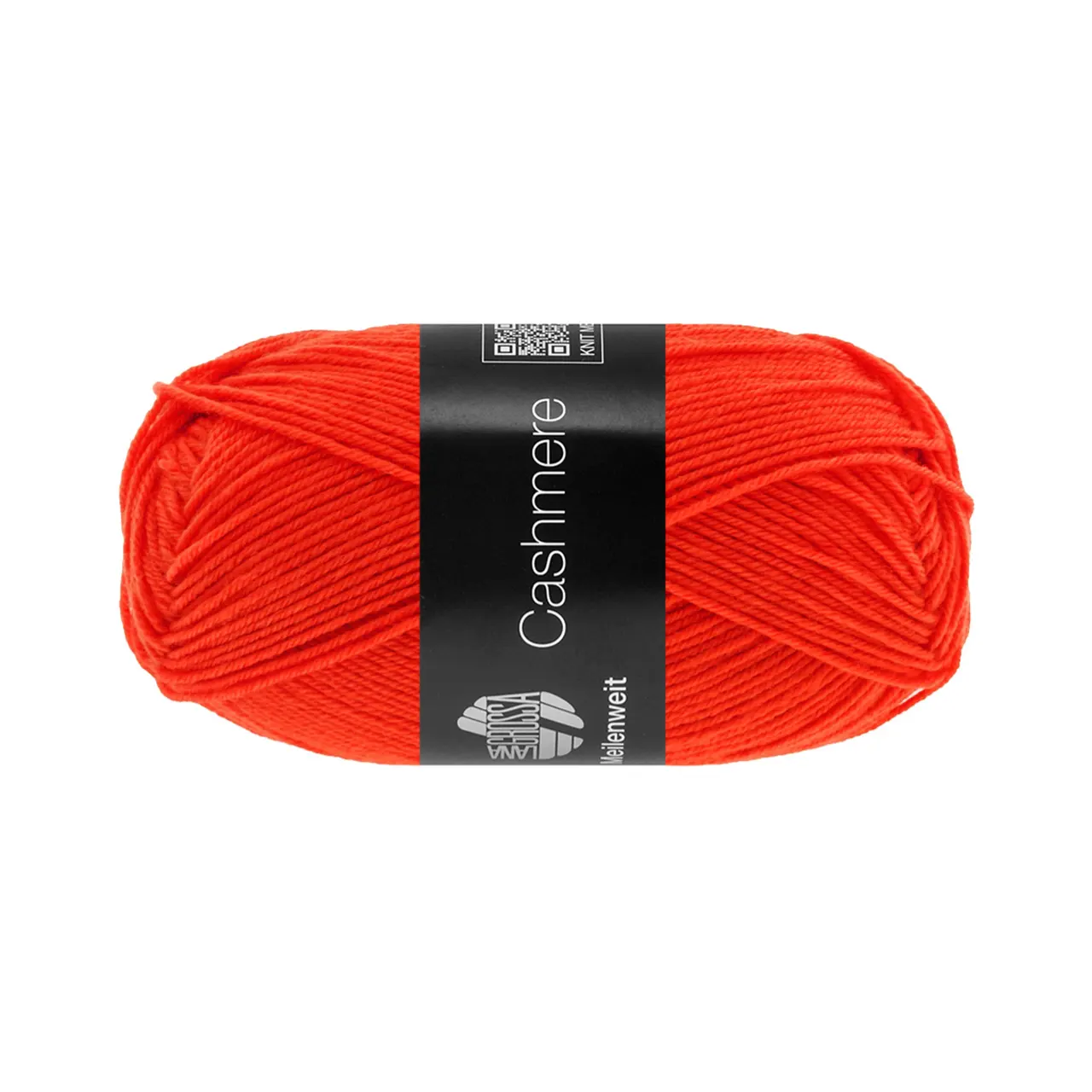 Meilenweit 50 Cashmere 79 Feuerrot von Lana Grossa. Sockenklassiker waschmaschinenfest