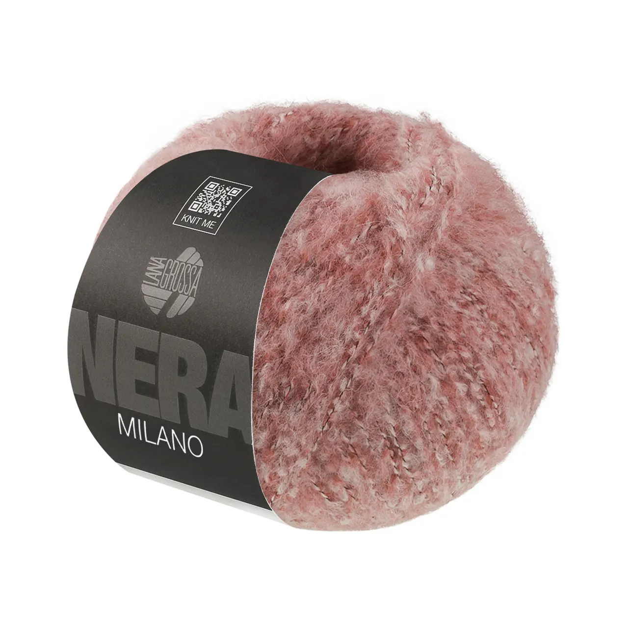 Milano 15 Rosa Meliert von Lana Grossa. Weich aufgebürstetes Garn mit Baby Alpaka & Merino in edlen Bicolor-Tönen