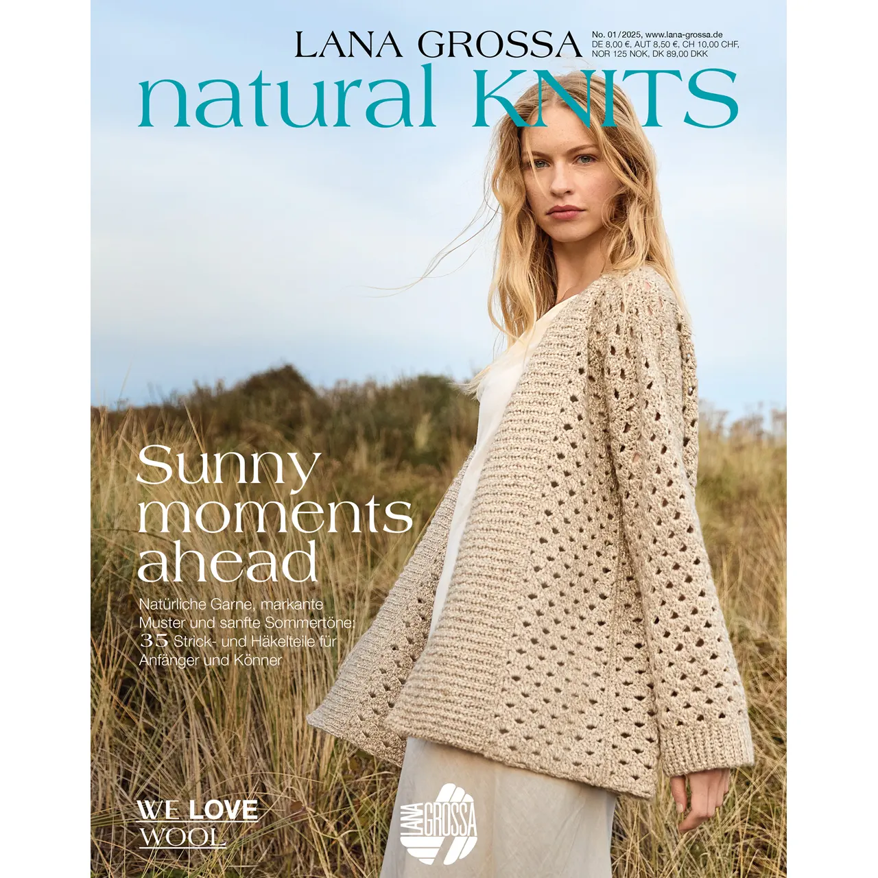 Lana Grossa Magazin Natural Knits 1 Frügling/Sommer 2025 mit vielen tollen Modellen bei Wolle & Schönes