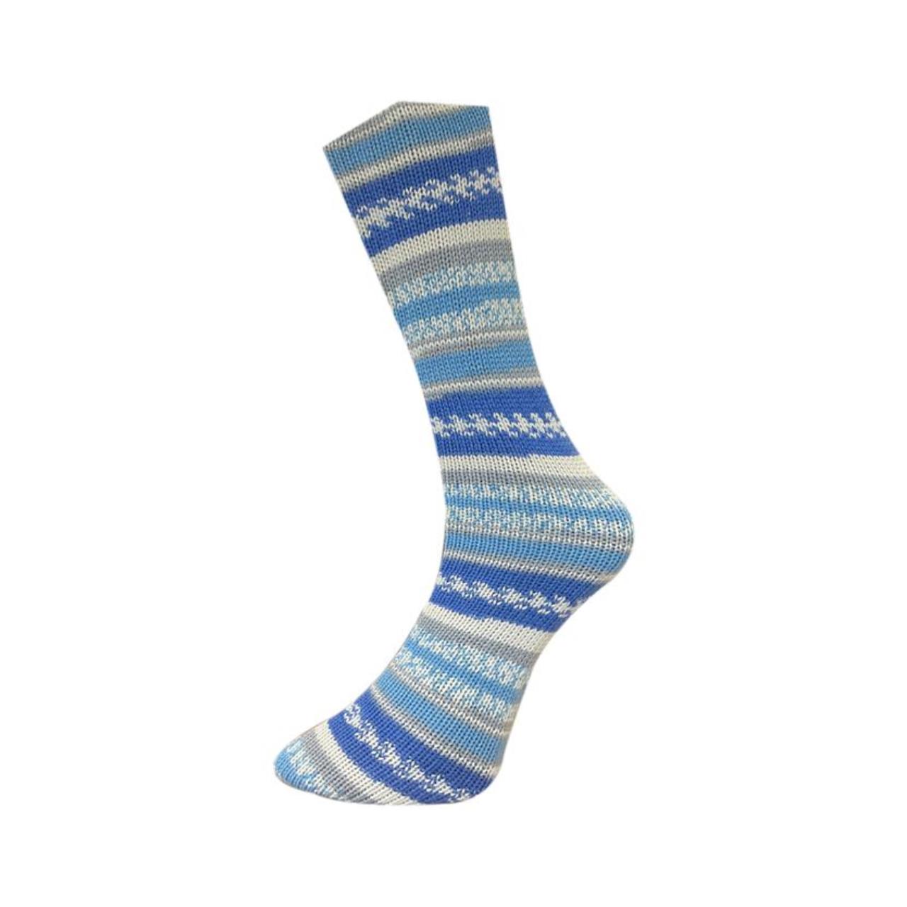 Mally Socks XMAS 19.12.23 Blau-Natur-Türkis-Beige