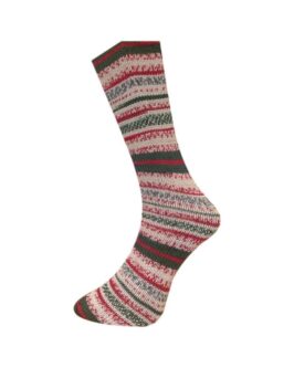 Mally Socks XMAS <br />22.12.23 Natur-Rot-Waldgrün-Graublau
