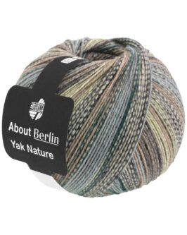 About Berlin Yak Nature <br>678 Graublau/-beige/Petrol/Hell-/Dunkelgrau/Anthrazitmeliert / gestreift