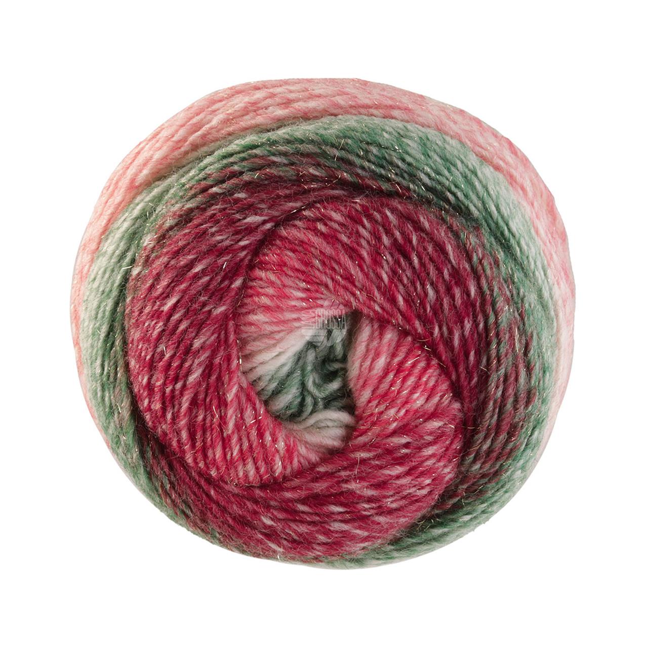 Christmas Edition Lurex 118 Grau-/Weißgrün/Ecru/Weißrot/Rot/Dunkelrot/Brombeer Verlaufend Gestreift