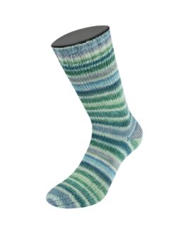 Cool Wool 4 Socks Print <br>7754 Grün/Blau/Grau/Natur