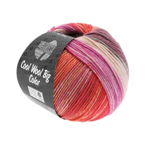 Cool Wool Big Color 4012 Ecru/Erika/Pink/Orange/Tomatenrot/Zyklam