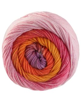 Cool Wool Big Color <br>4039 Pink/<wbr>Orange/<wbr>Sandgelb/<wbr>Rost/<wbr>Graulila