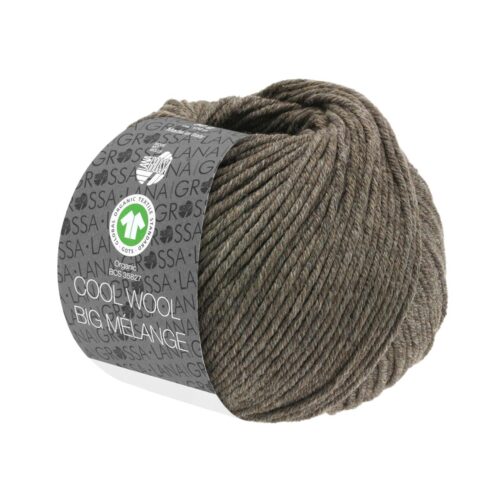 Cool Wool Big Mélange GOTS 224 Graubraun meliert