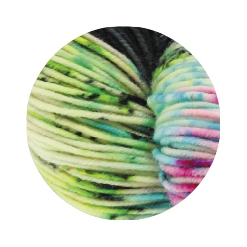 Cool Wool Hand-Dyed 106 Jaipur - Schwarz/Grau/Pfirsich
