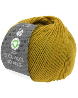 Cool Wool Mélange GOTS <br>108 Dunkeloliv/Olivgelb meliert