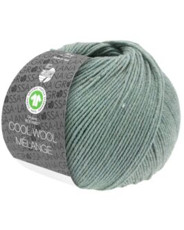 Cool Wool Mélange GOTS <br>109 Graugrün meliert
