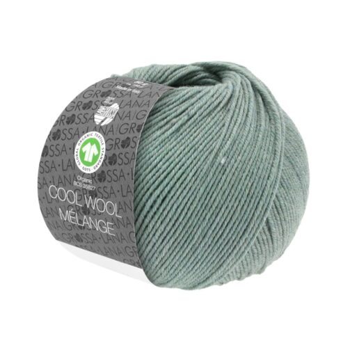 Cool Wool Mélange GOTS 109 Graugrün meliert