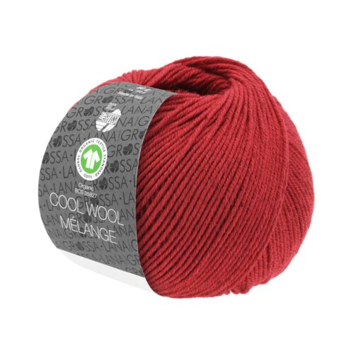 Cool Wool Mélange GOTS 115 Rot meliert