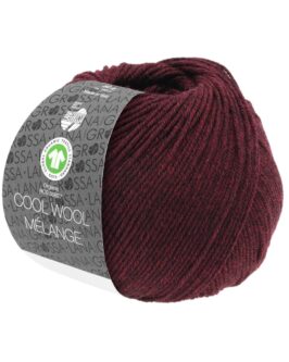 Cool Wool Mélange GOTS <br>119 Dunkel-/Schwarzrot meliert
