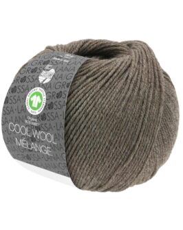 Cool Wool Mélange GOTS<br />124 Graubraun meliert