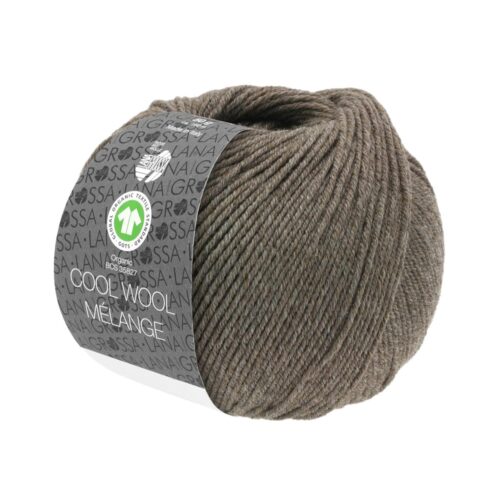 Cool Wool Mélange GOTS 124 Graubraun meliert