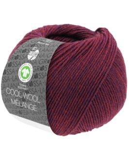 Cool Wool Mélange GOTS<br />127 Weinrot meliert