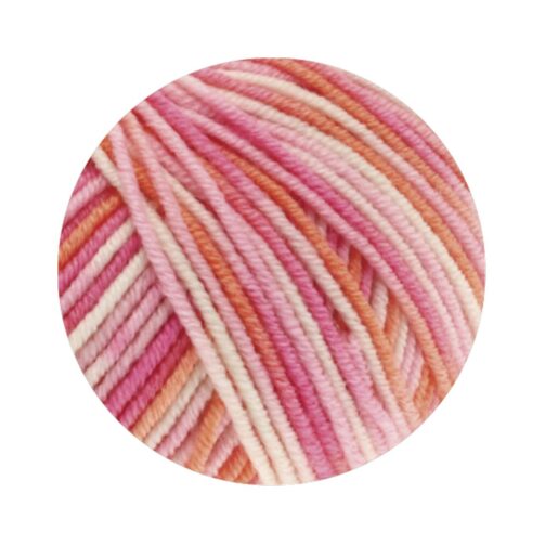 Cool Wool Print 726 Rosa/Pink/Koralle/Ecru