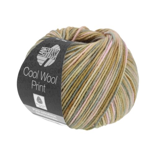 Cool Wool Print 827 Beige/Camel/Altrosa/Grau