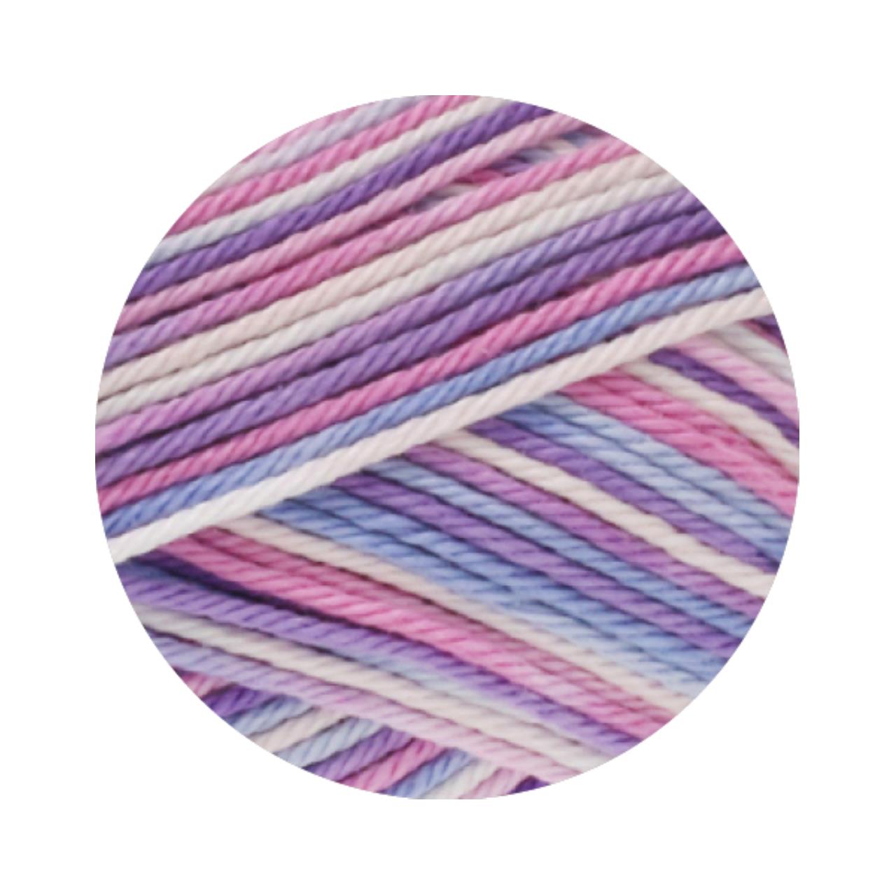Cotone Print 354 Weiß/Rosa/Lila/Violett/Veilchenblau