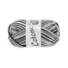 Cotone Print 317 Weiß/Silbergrau/Dunkelgrau/Schwarz