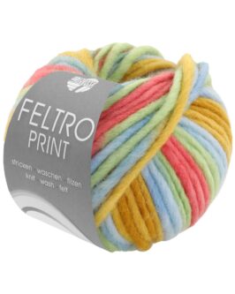 Feltro Print <br>1306 Senfgelb/<wbr>Hellblau/<wbr>Jade/<wbr>Zinnoberrot